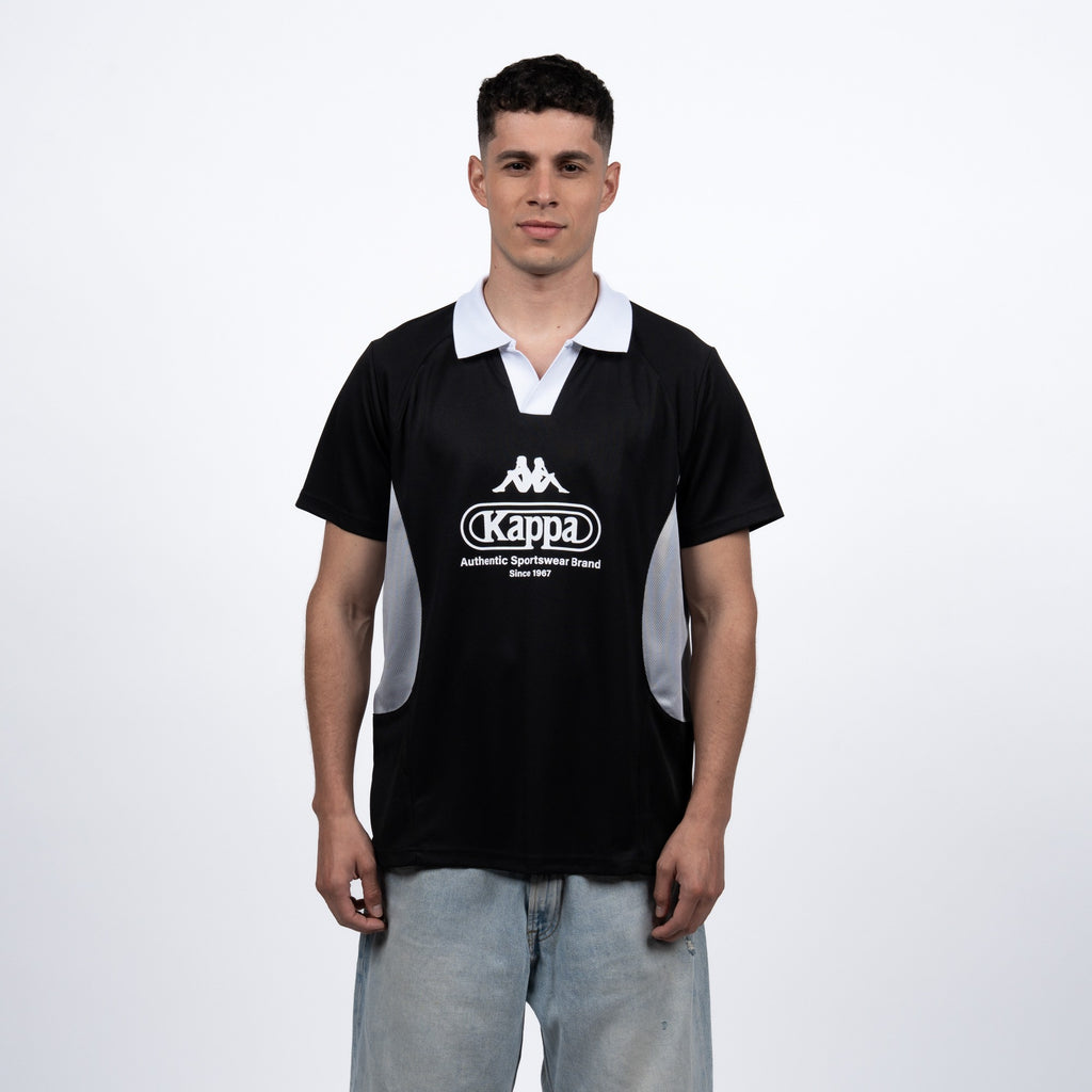 Polera Kappa Men Black Grey White