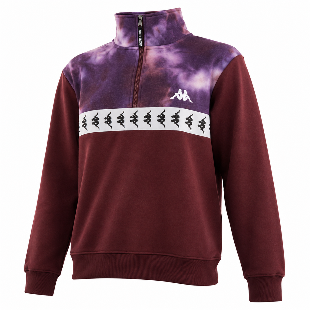 Poleron Men Half Zip Burgundy