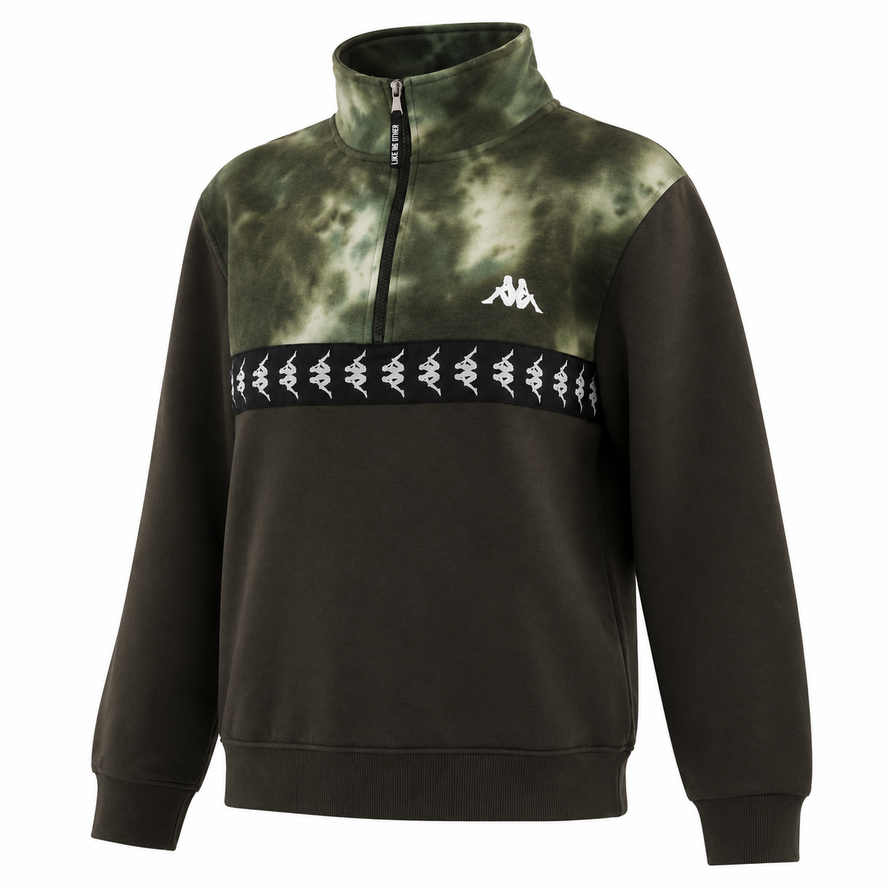 Poleron Men Half Zip Dark Green