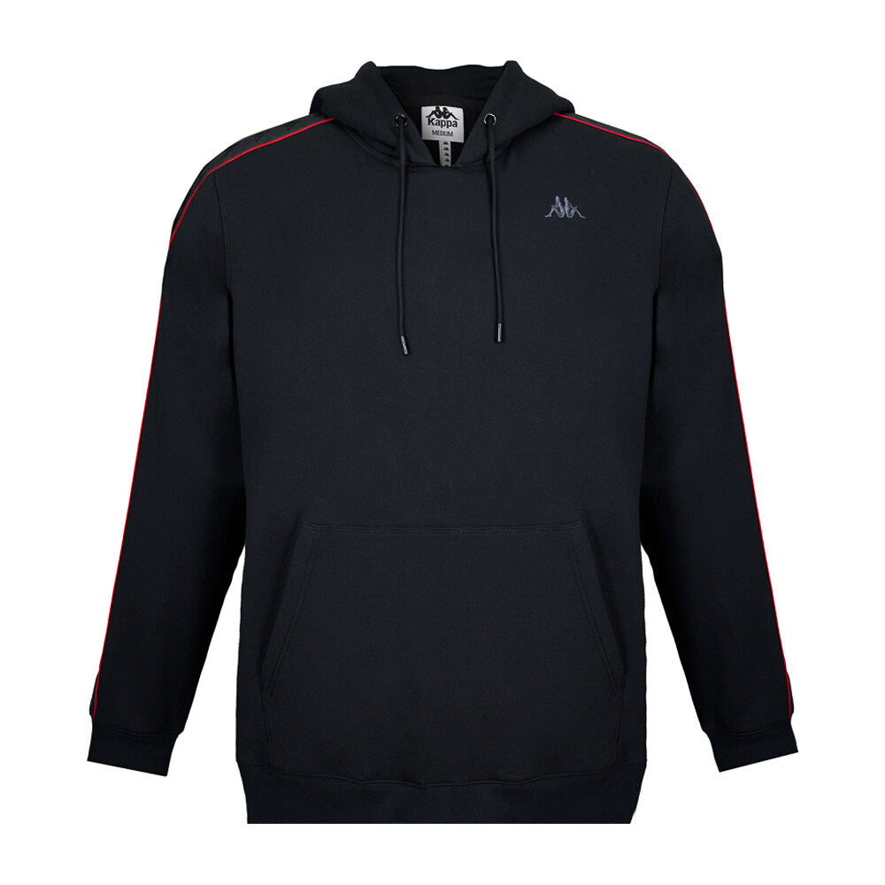 Polerón Kappa Men Hoodie Black Grey Red