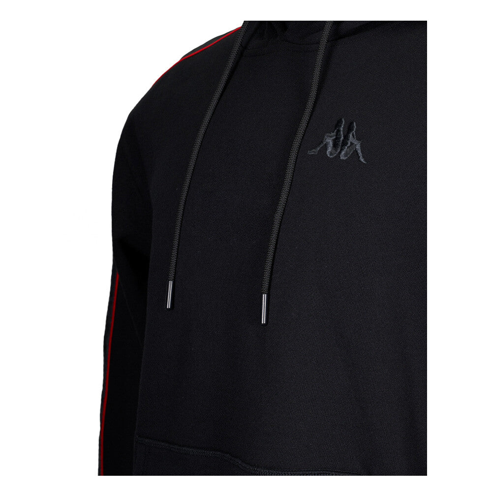 Polerón Kappa Men Hoodie Black Grey Red