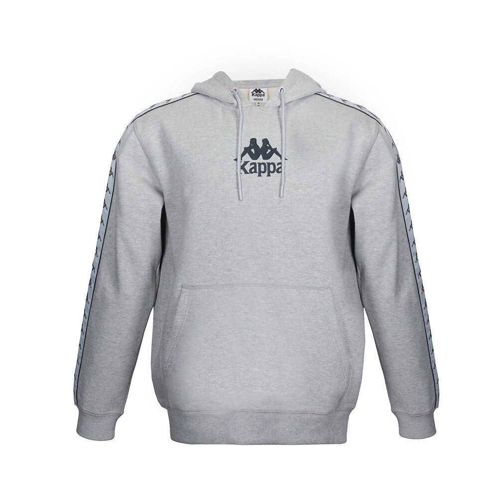 Polerón Kappa Men Hoodie Grey White Black