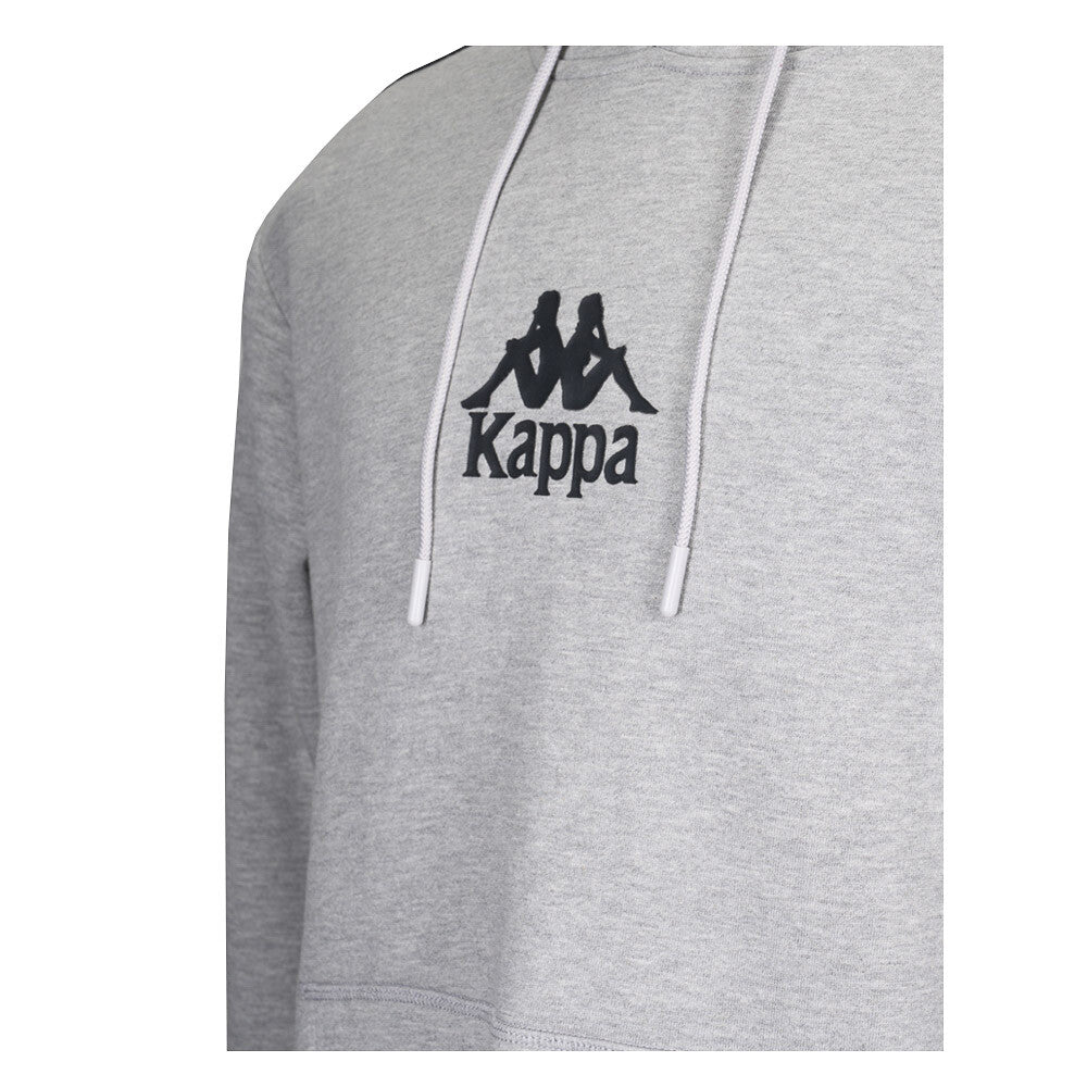 Polerón Kappa Men Hoodie Grey White Black