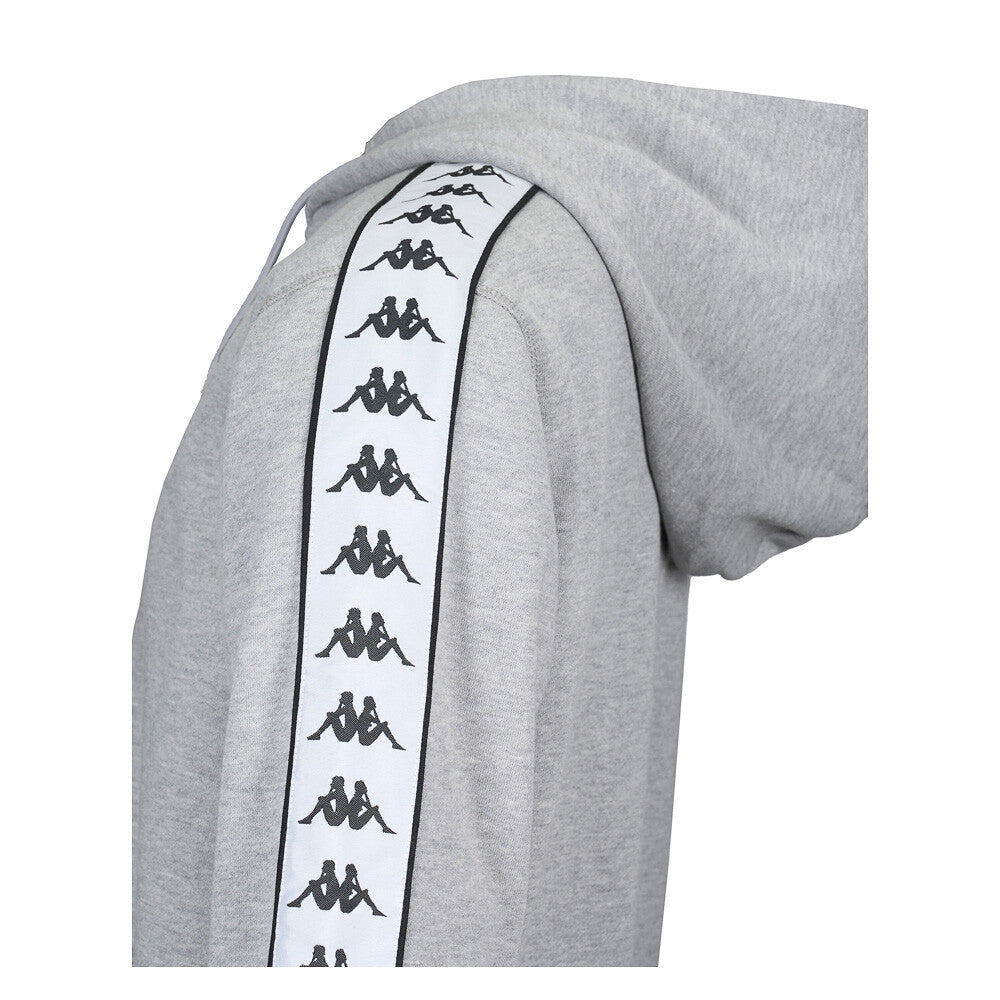 Polerón Kappa Men Hoodie Grey White Black