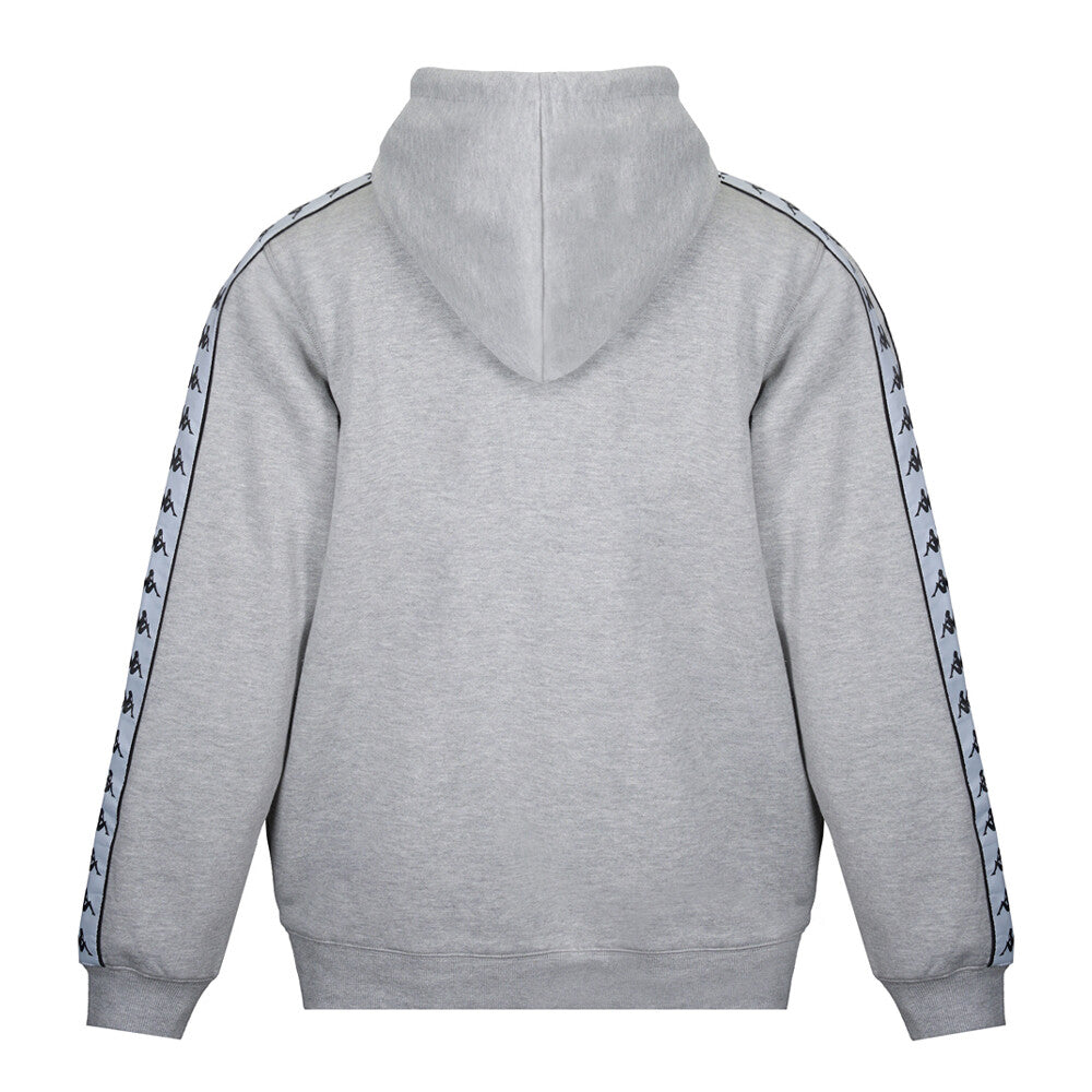Polerón Kappa Men Full Zipper Grey White Black