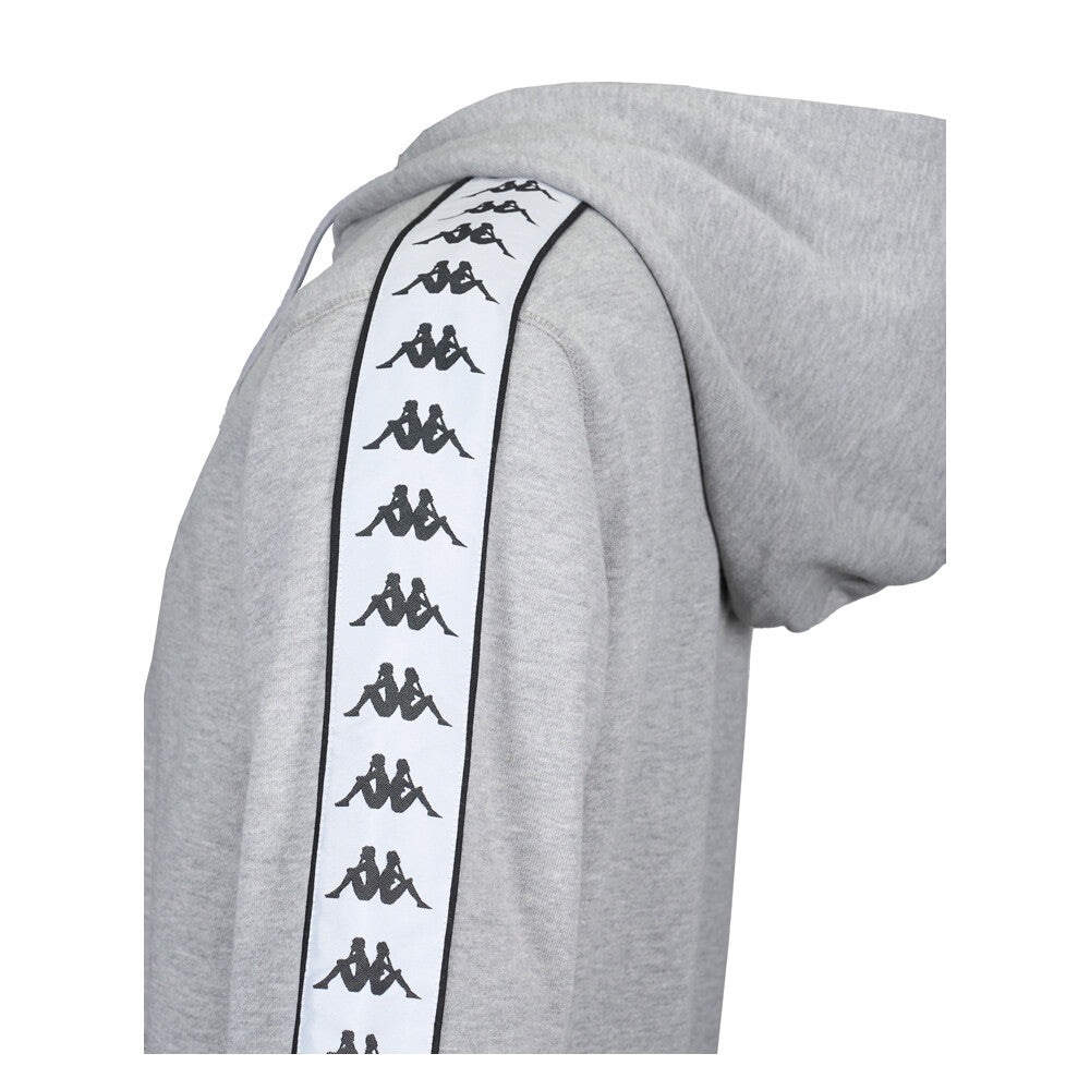 Polerón Kappa Men Full Zipper Grey White Black