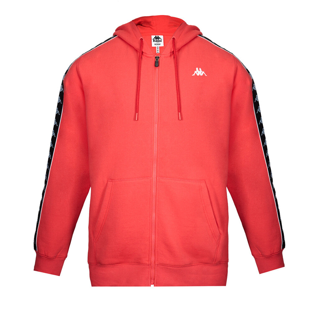 Polerón Kappa Men Full Zipper Red Black