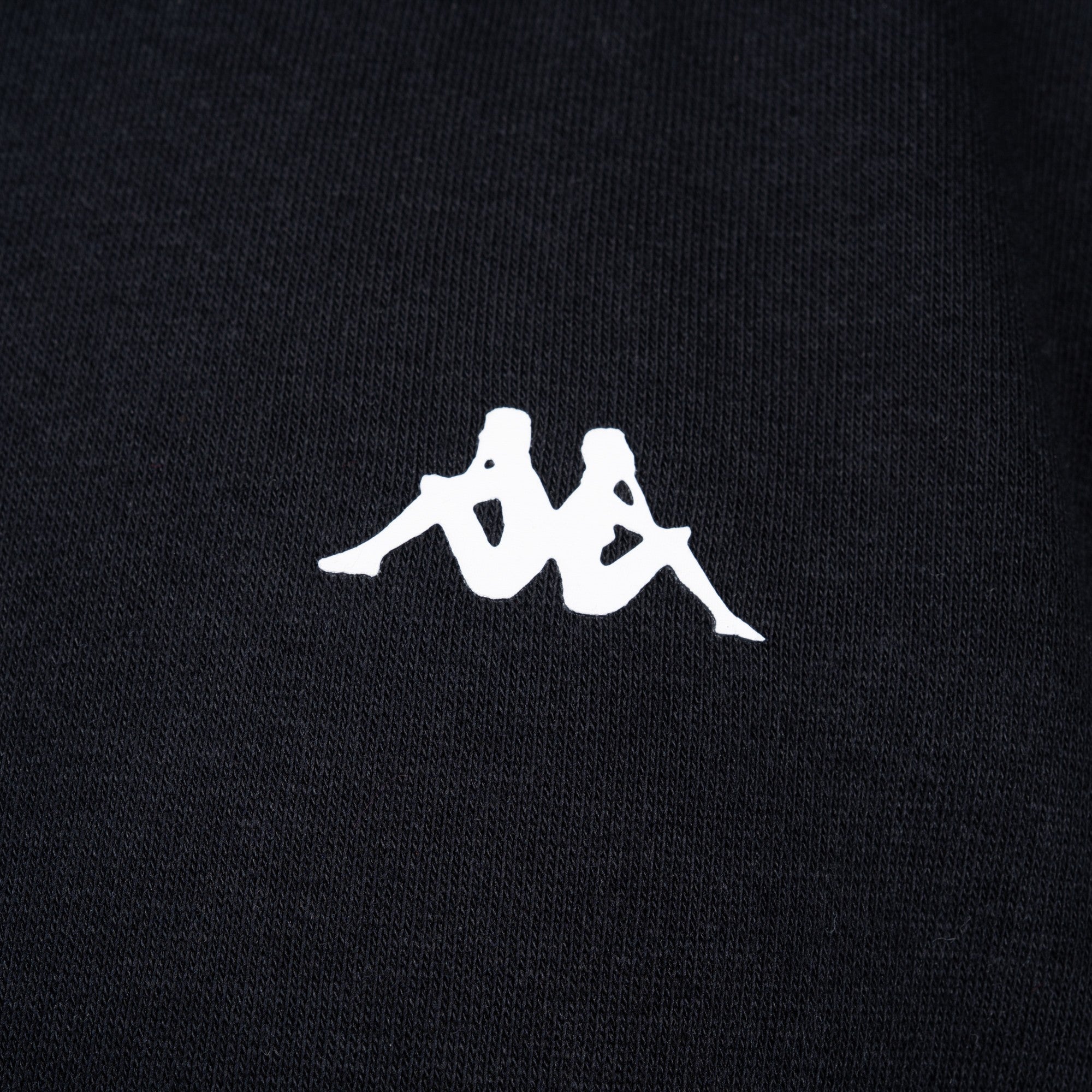 Polerón Kappa Full Zipper Black Banda Grey