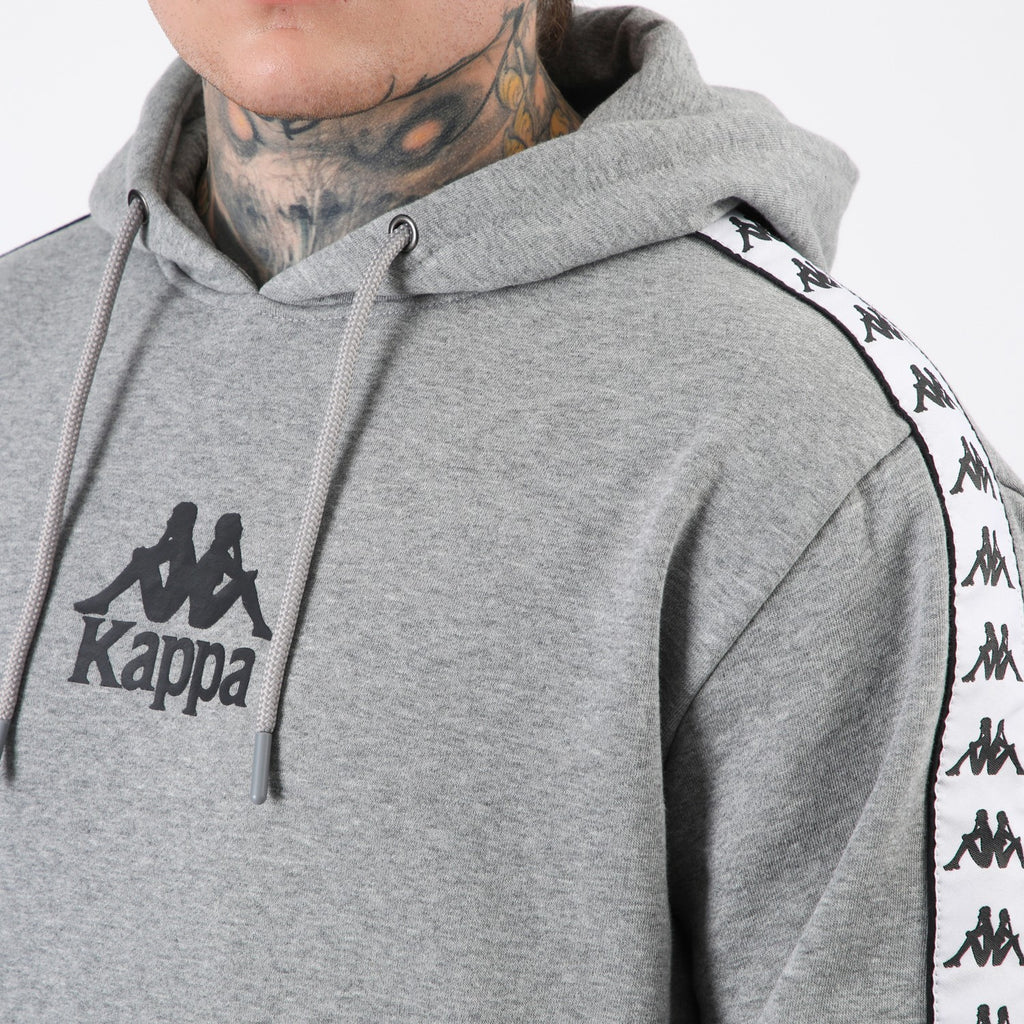 Polerón Kappa Men Hoodie Banda Grey Omini Black
