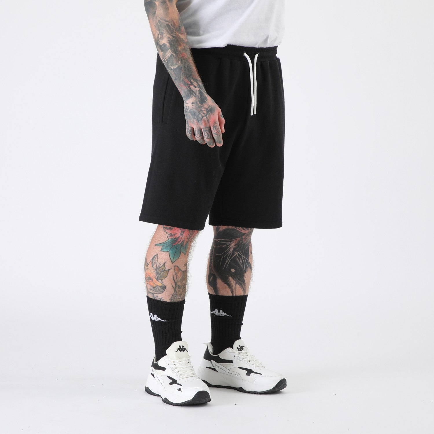 Short Kappa Men Black Omini White