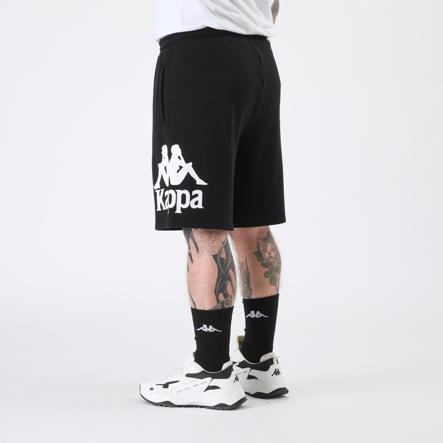 Short Kappa Men Black Omini White