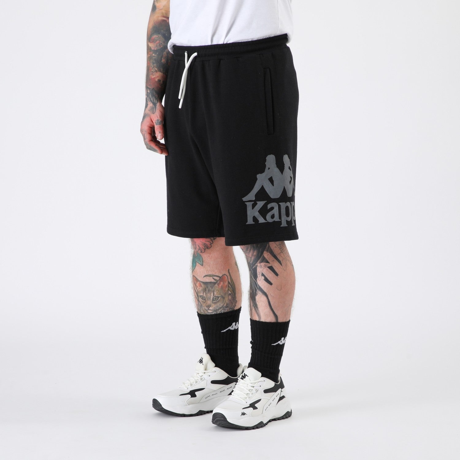 Short Kappa Men Black Omini Grey