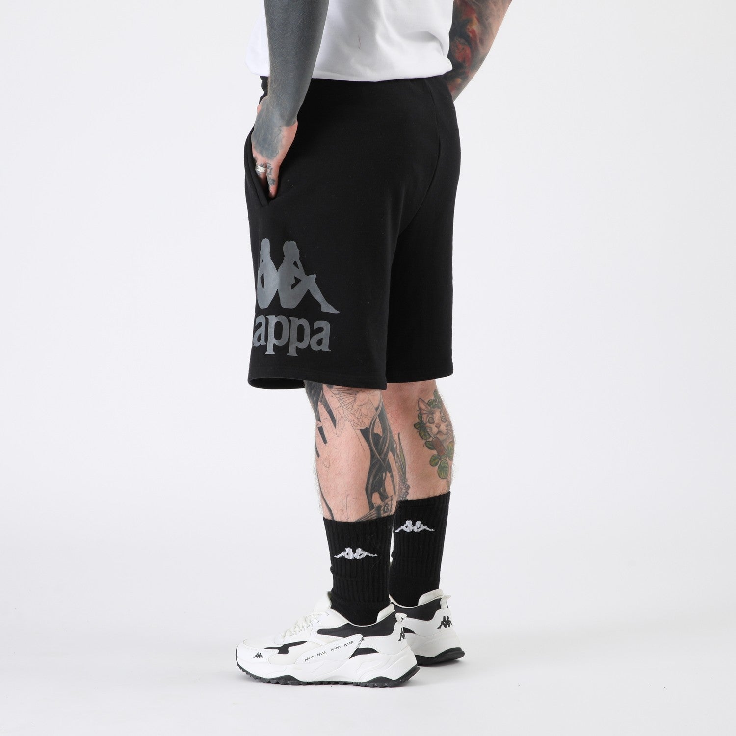Short Kappa Men Black Omini Grey