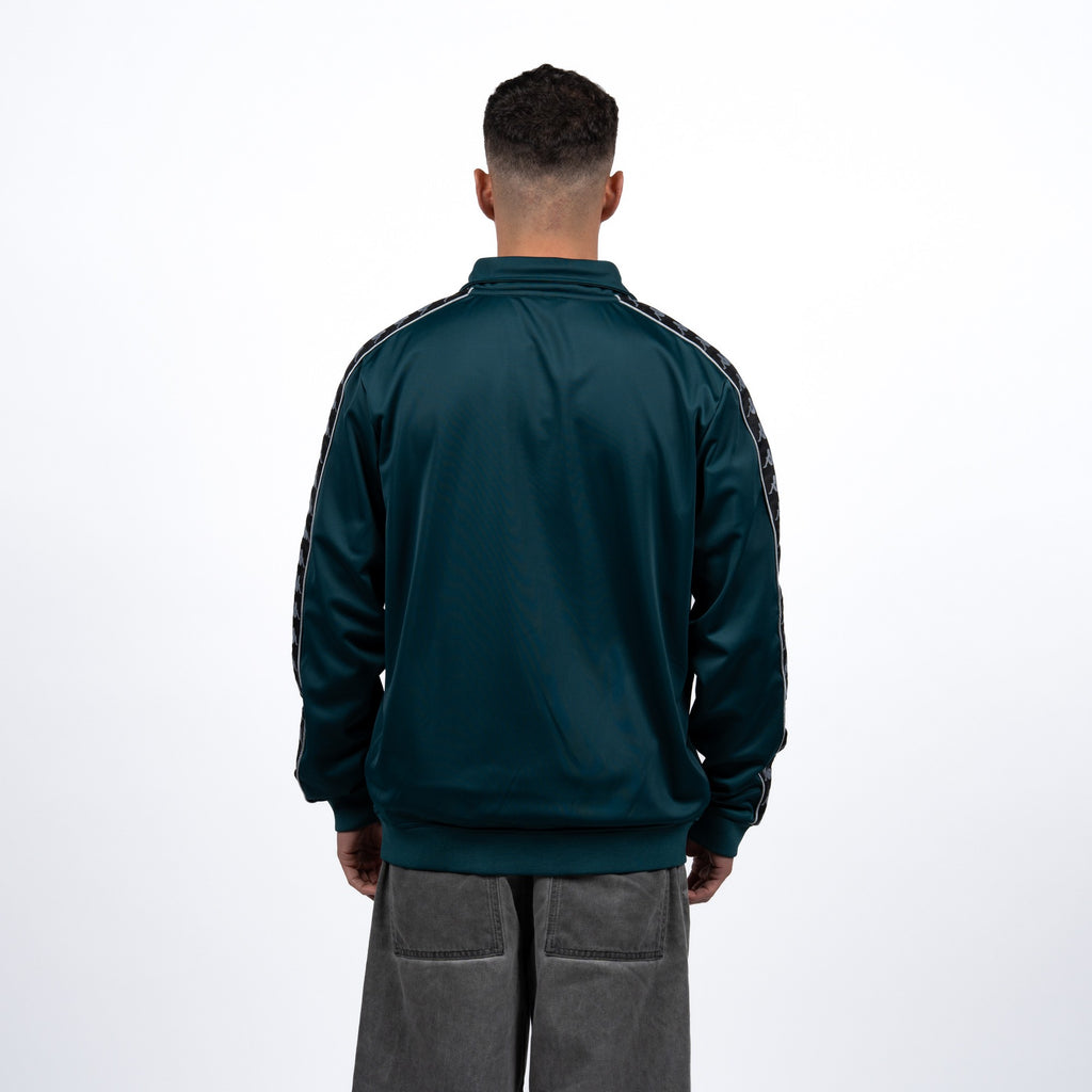Polerón Kappa Full Zipper Green Banda