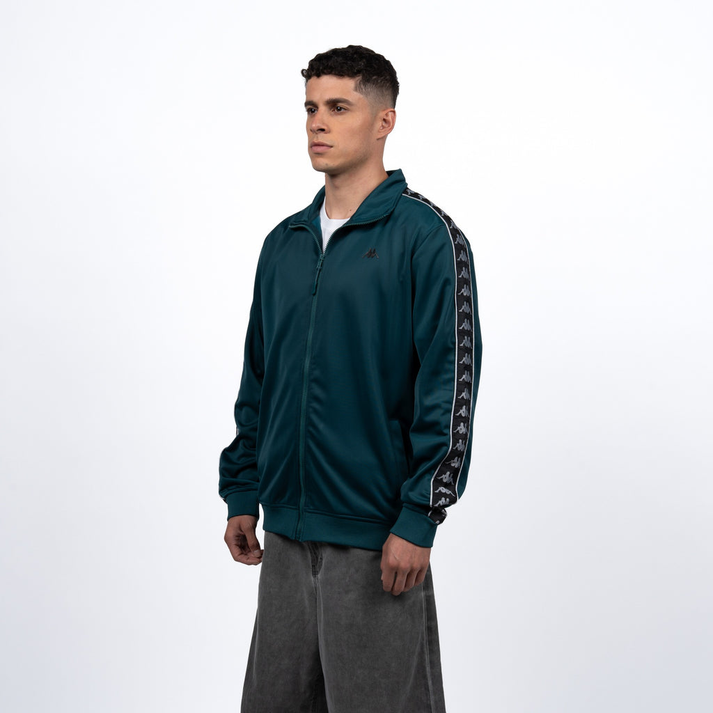 Polerón Kappa Full Zipper Green Banda