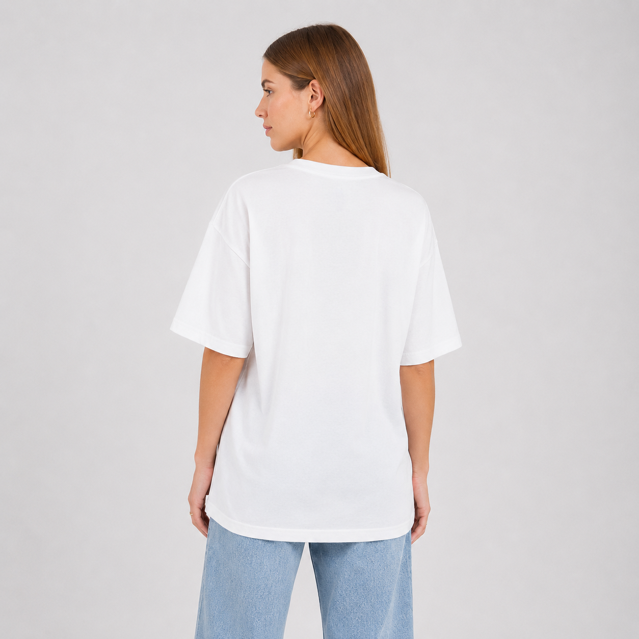 Polera Women Oversize White Print Black Green