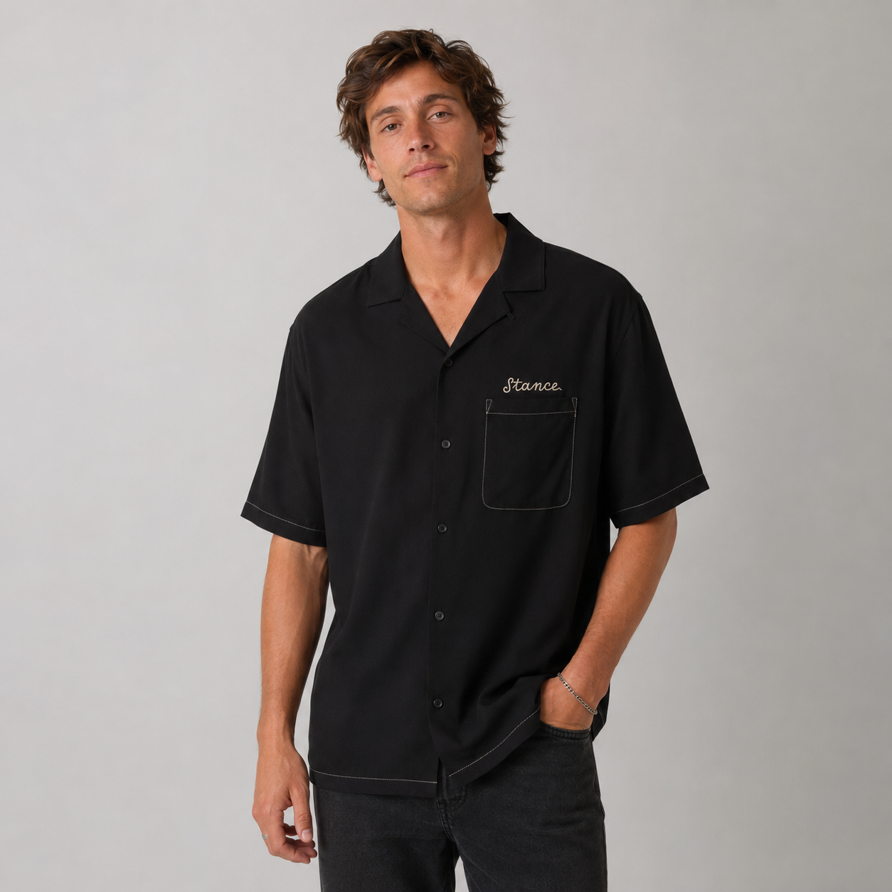 Camisa Stance Yoto Button Up Black