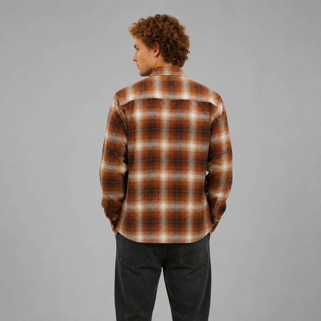 Camisa Stance Lowell Button Up Brown