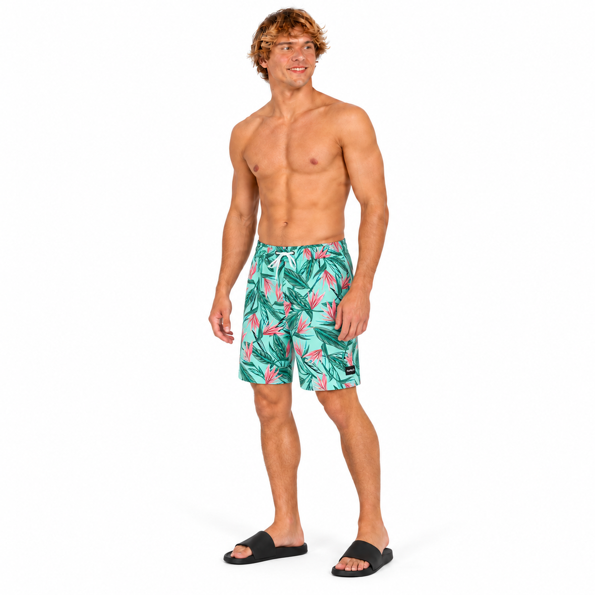 Traje de Baño Cannonball Volley 17" Floral Aqua