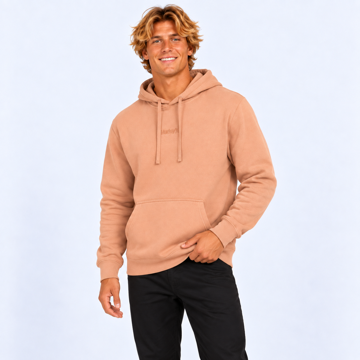 Polerón Hoodie Fastlane Washed Muted Clay