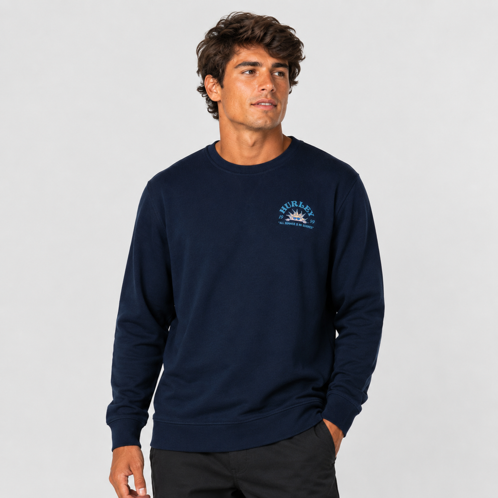 Polerón Men Crew No Bummers Fleece Night Forever