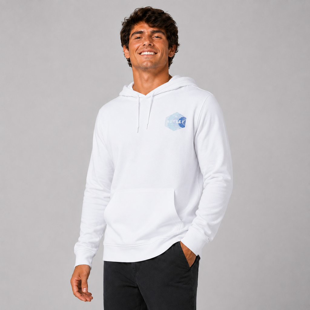 Poleron Hoodie Seaside Fleece White