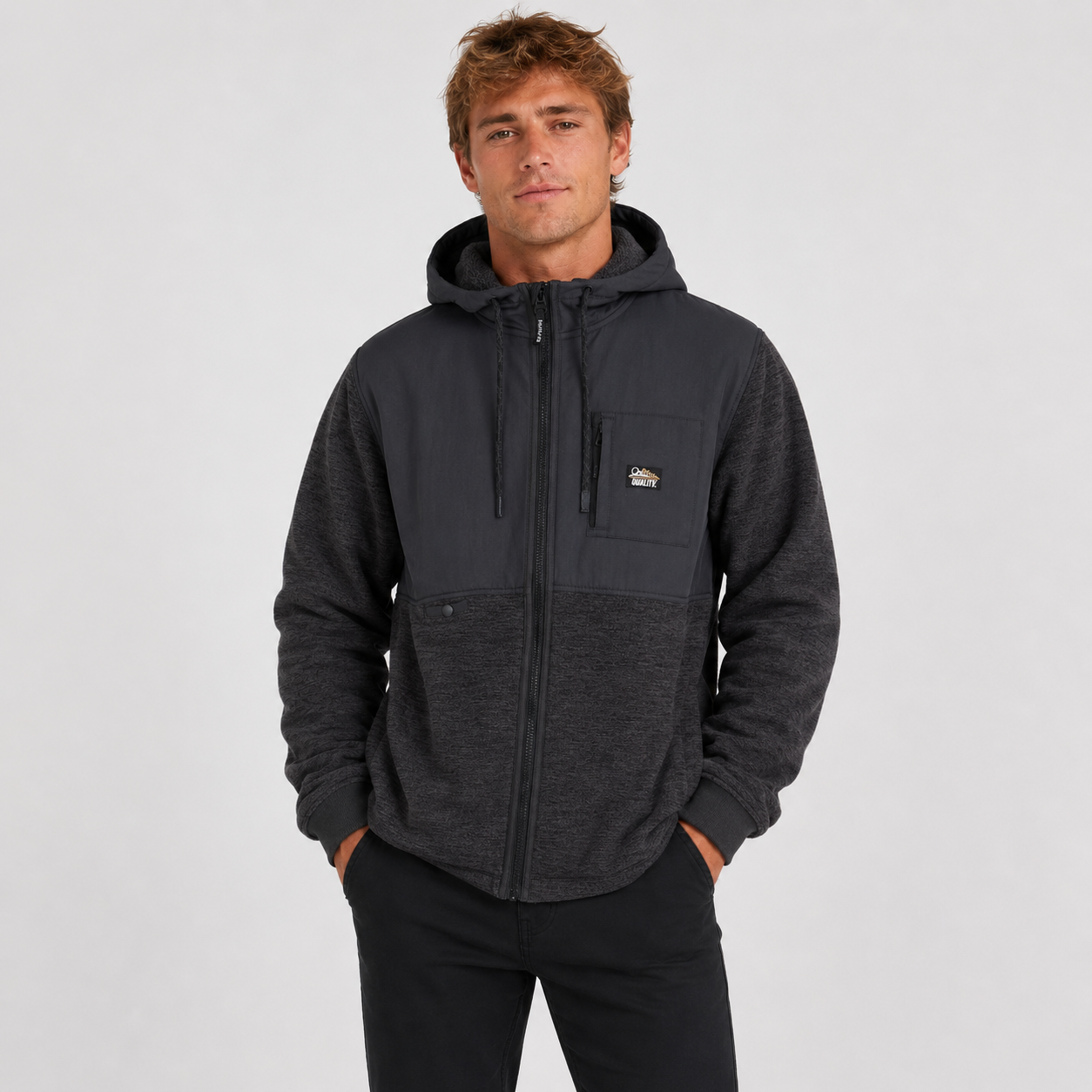 Chaqueta Hurley Men Huron Burrito Iron Ore