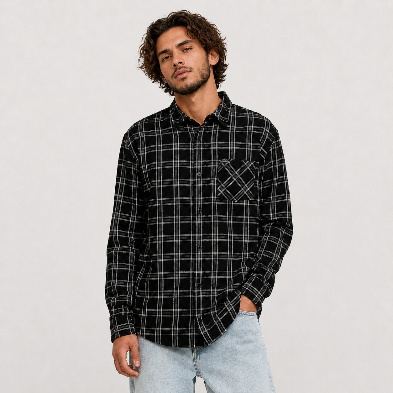 Camisa Hurley Union Plaid Black