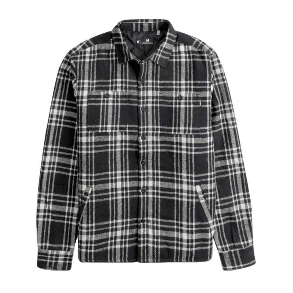 Camisa Hurley Union Plaid Black White