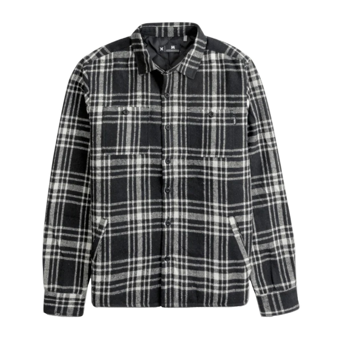 Camisa Hurley Union Plaid Black White