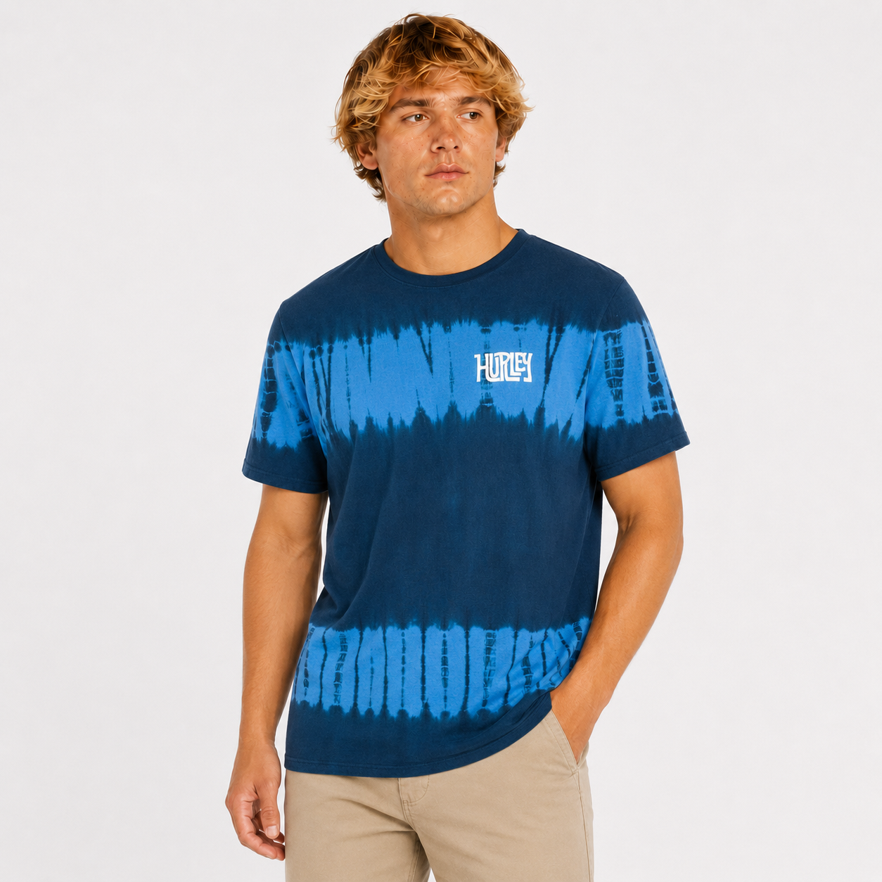 Polera Everyday Washed+ Moro Armory Navy Hurley