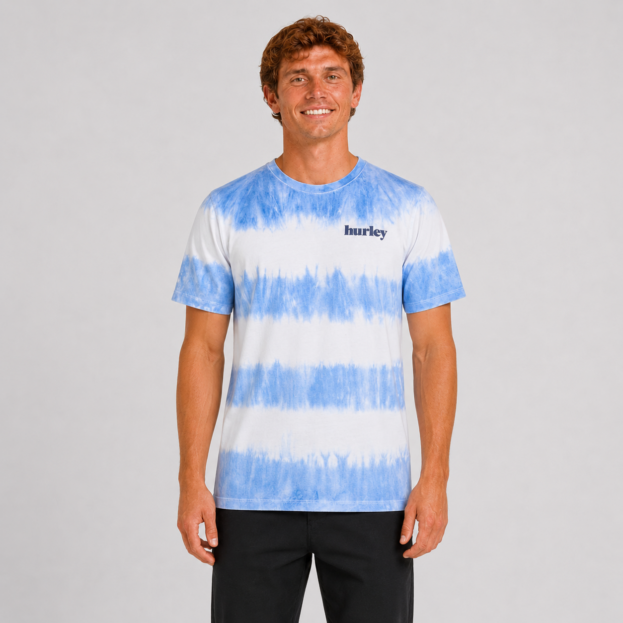 Polera Everyday Washed Tiedye Tealtint White Blue Hurley