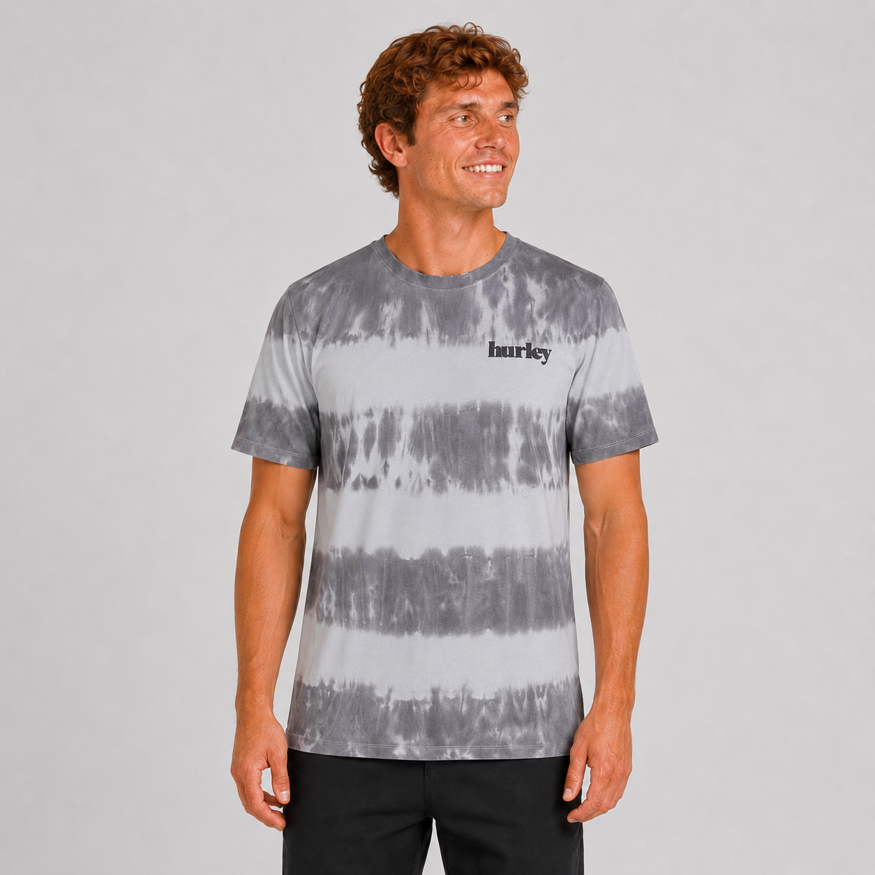 Polera Everyday Washed Tiedye Tealtint Grey Black Hurley