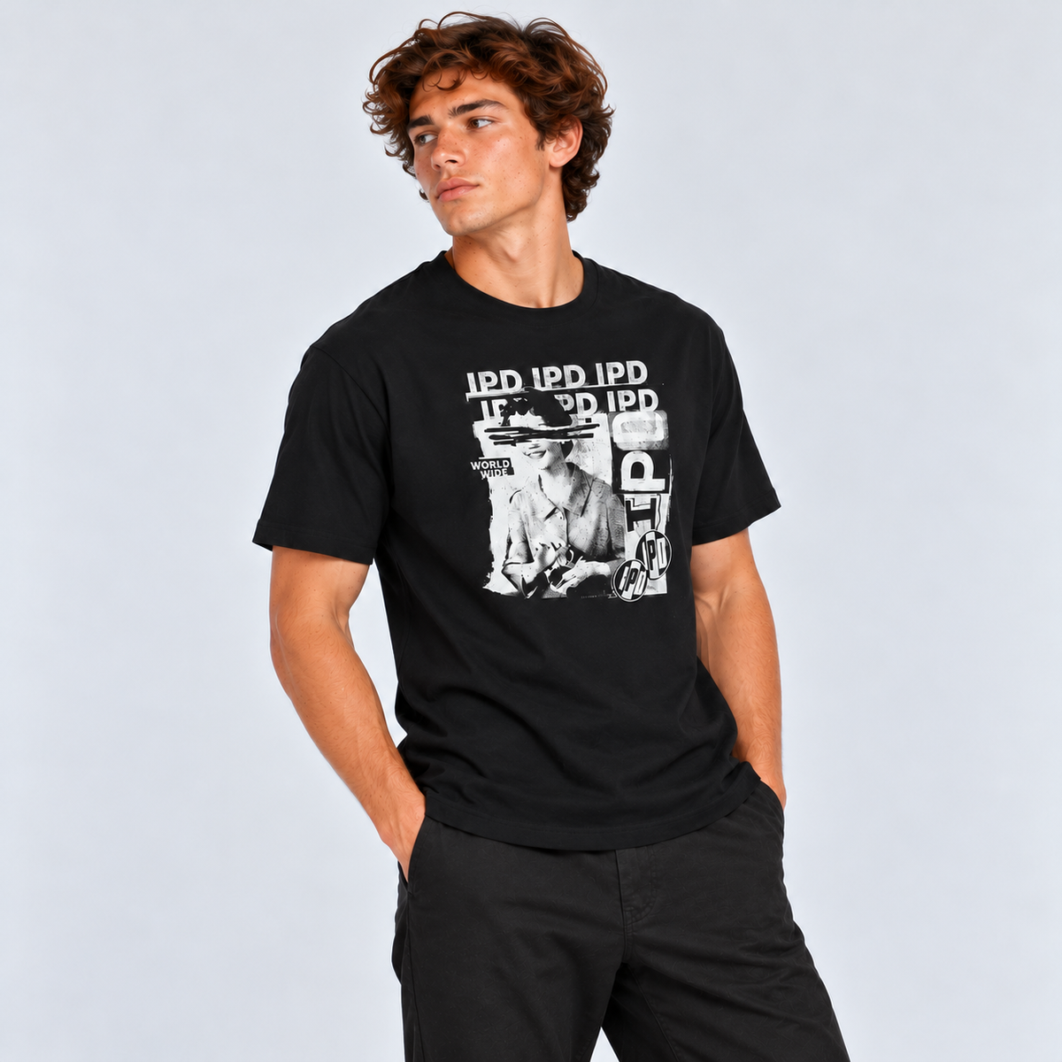 Polera Men IPD Faceplant Y2K Black