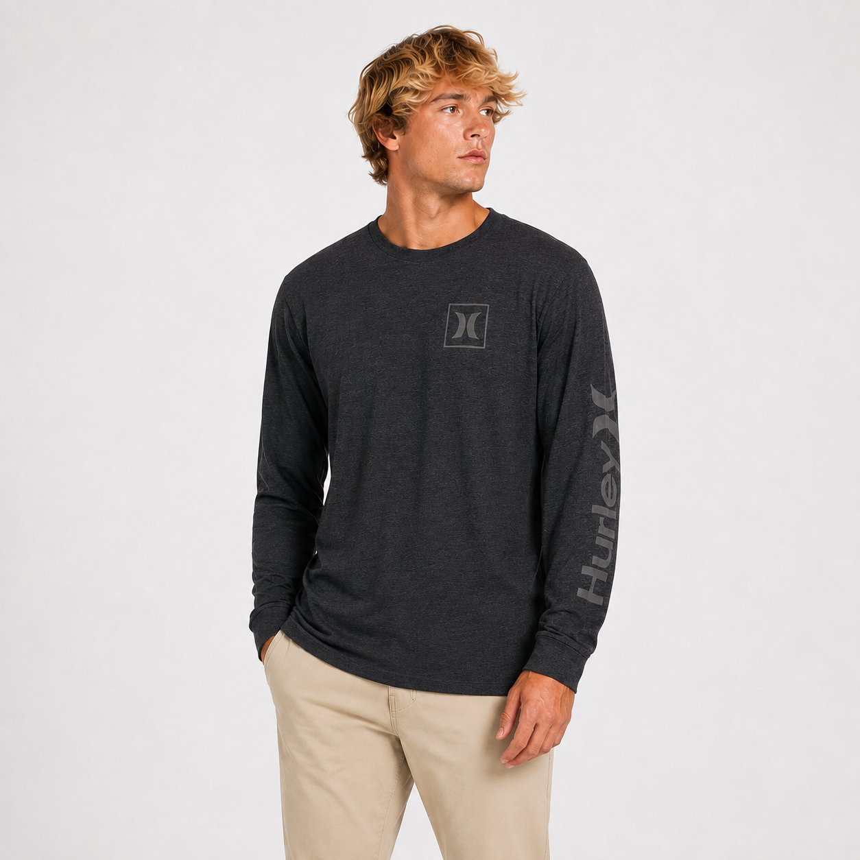 Polera Manga Larga Everyday One And Only Black Heather