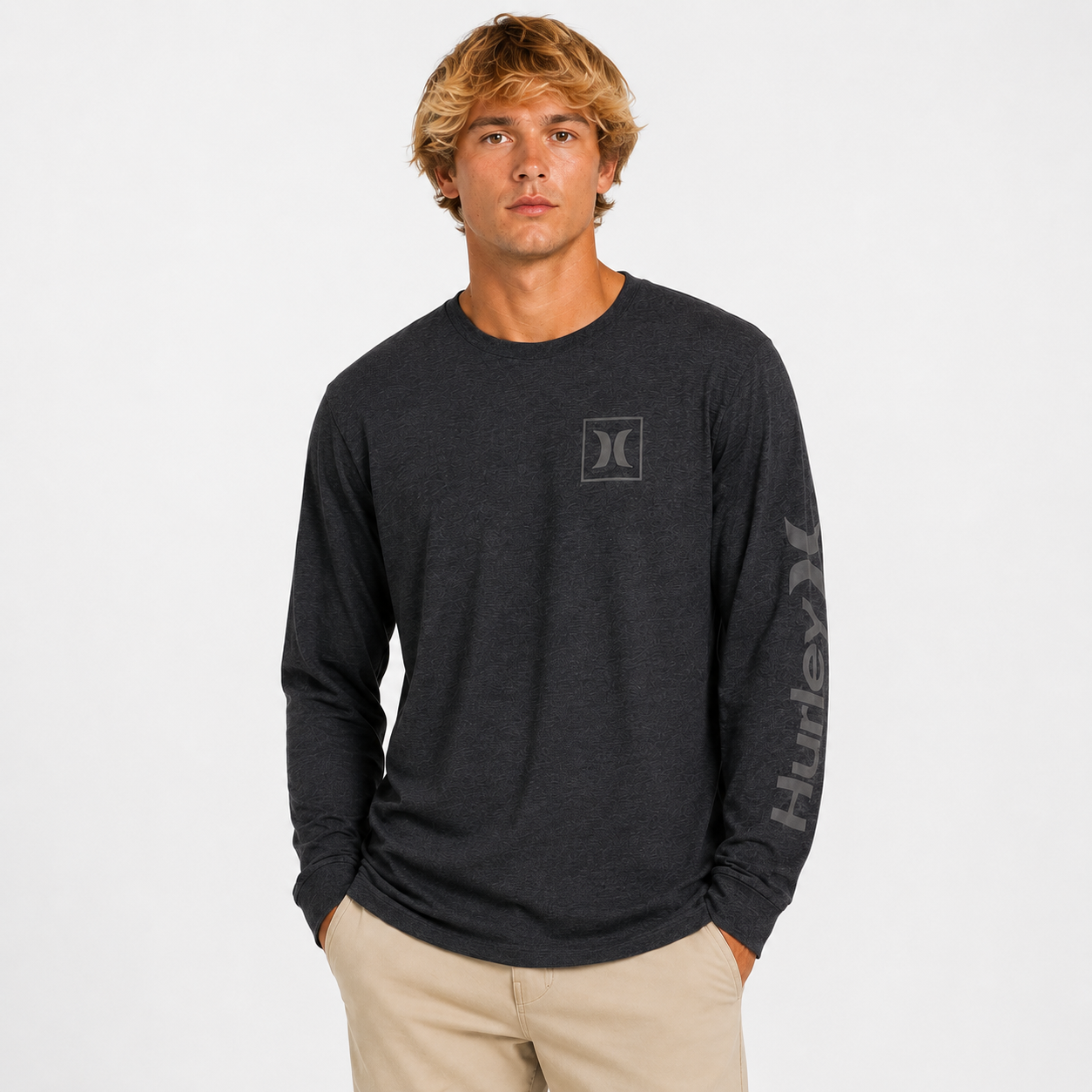 Polera Manga Larga Everyday One And Only Black Heather
