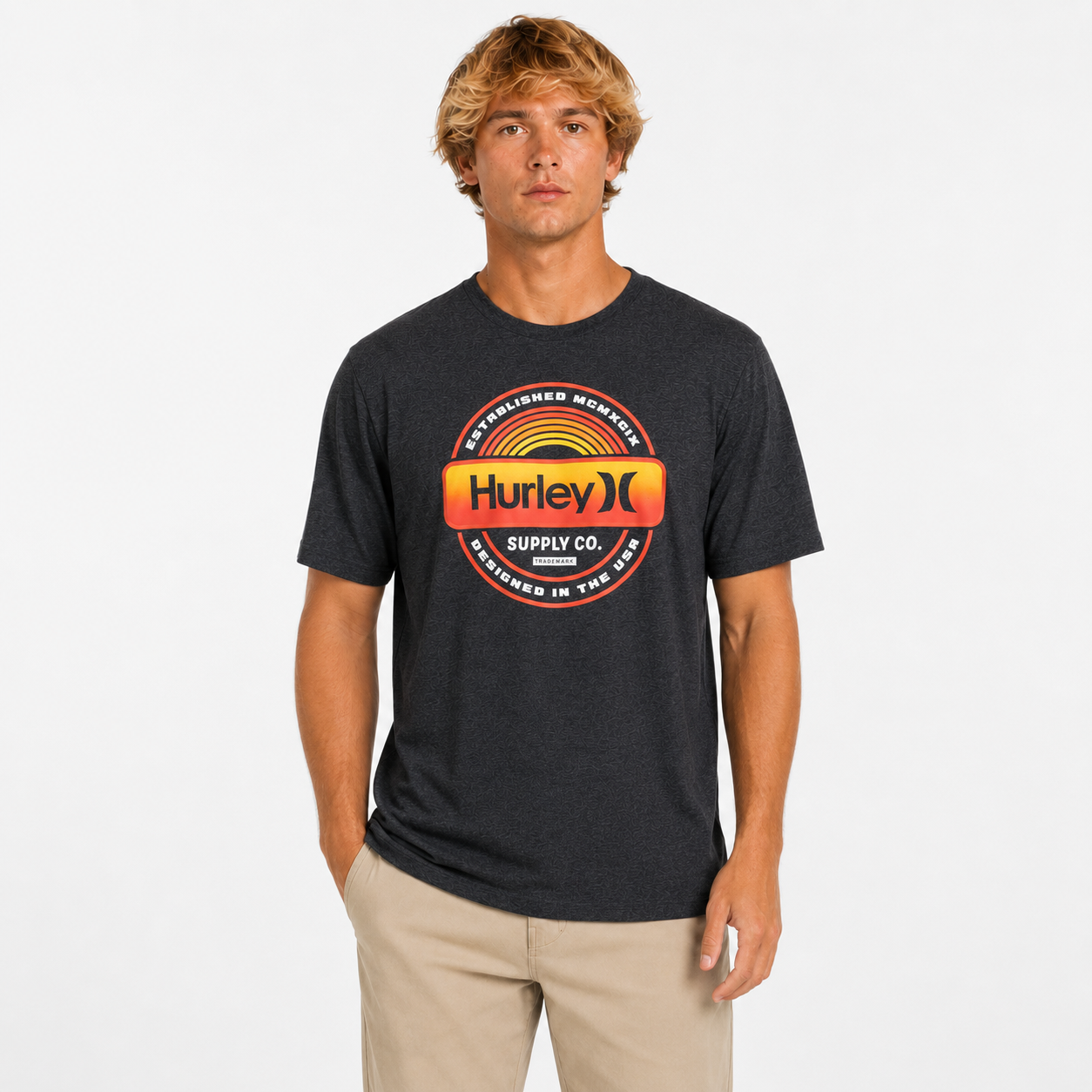 Polera Everyday Label Black Heather Grey