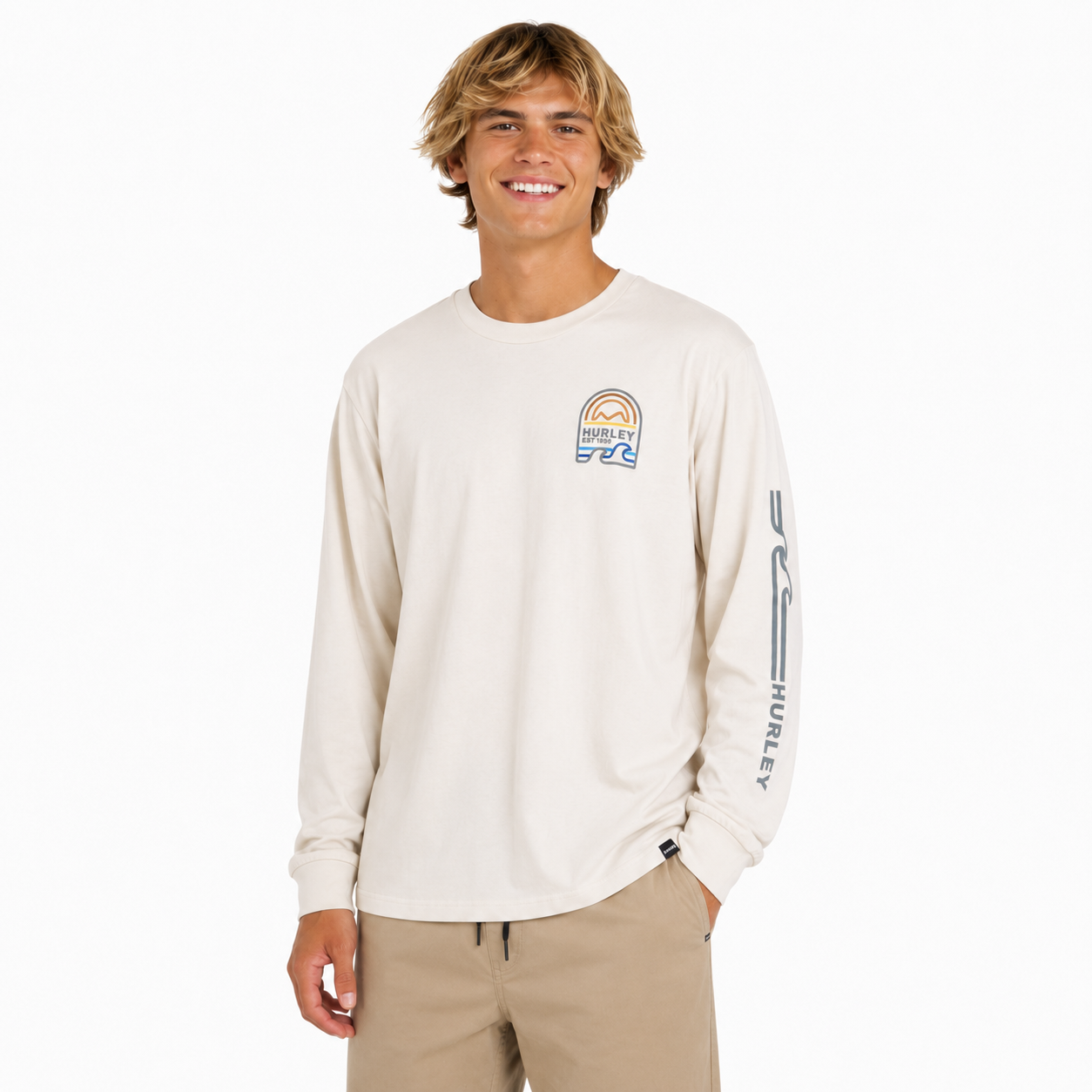 Polera Men Manga Larga Everyday Location Bone