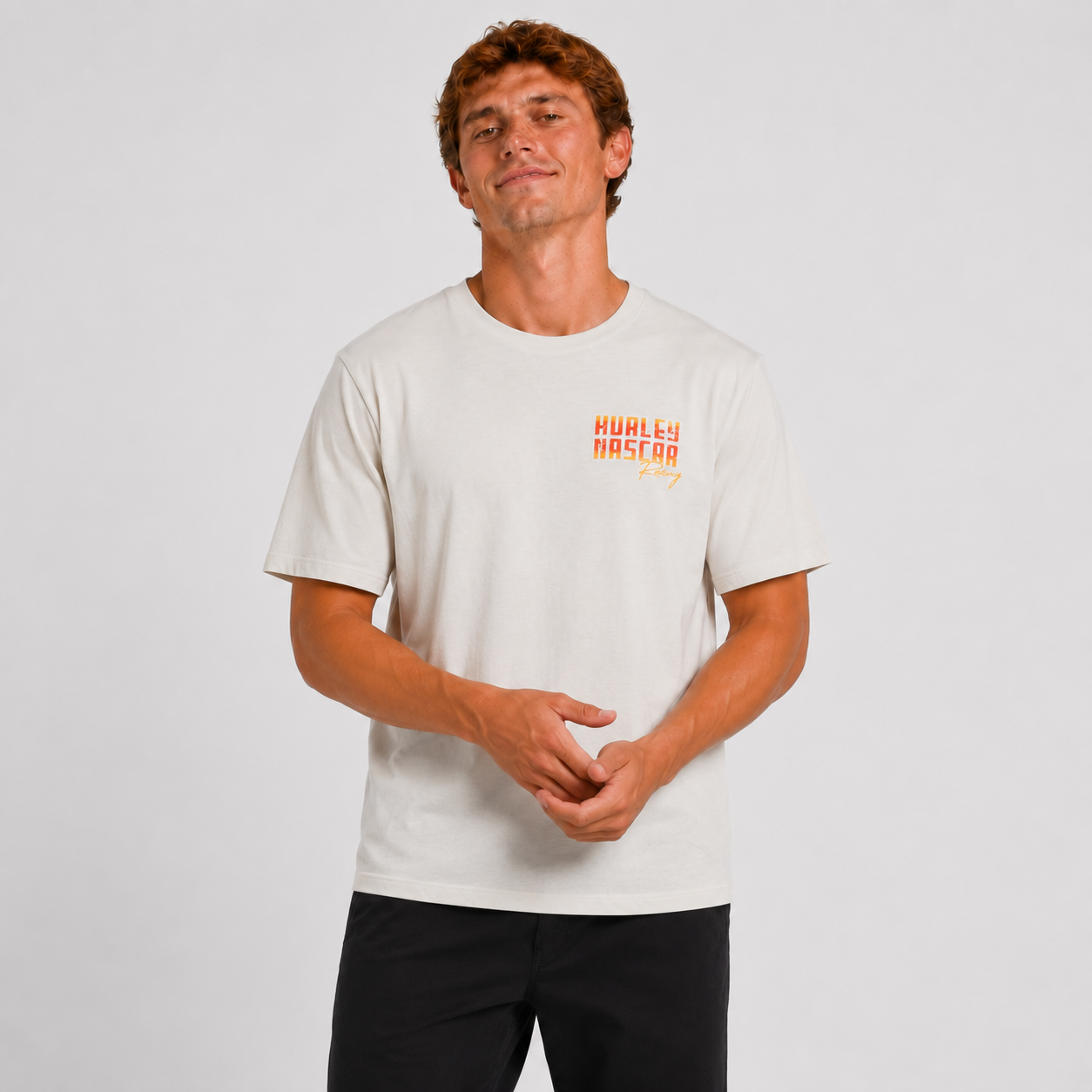 Polera Faster Nascar ss Blanco