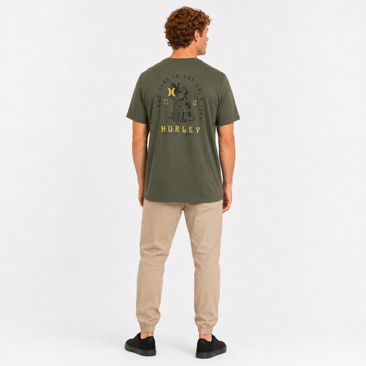 Polera Everyday Island Time Charoal Fern
