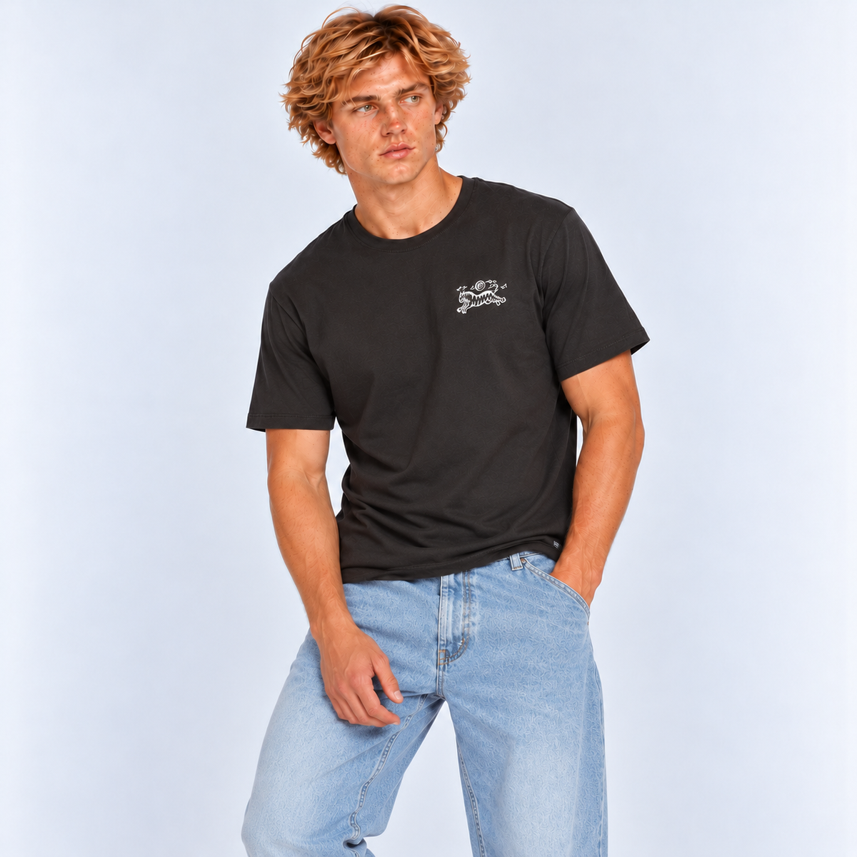 Polera Men IPD Good Luck Faded Black