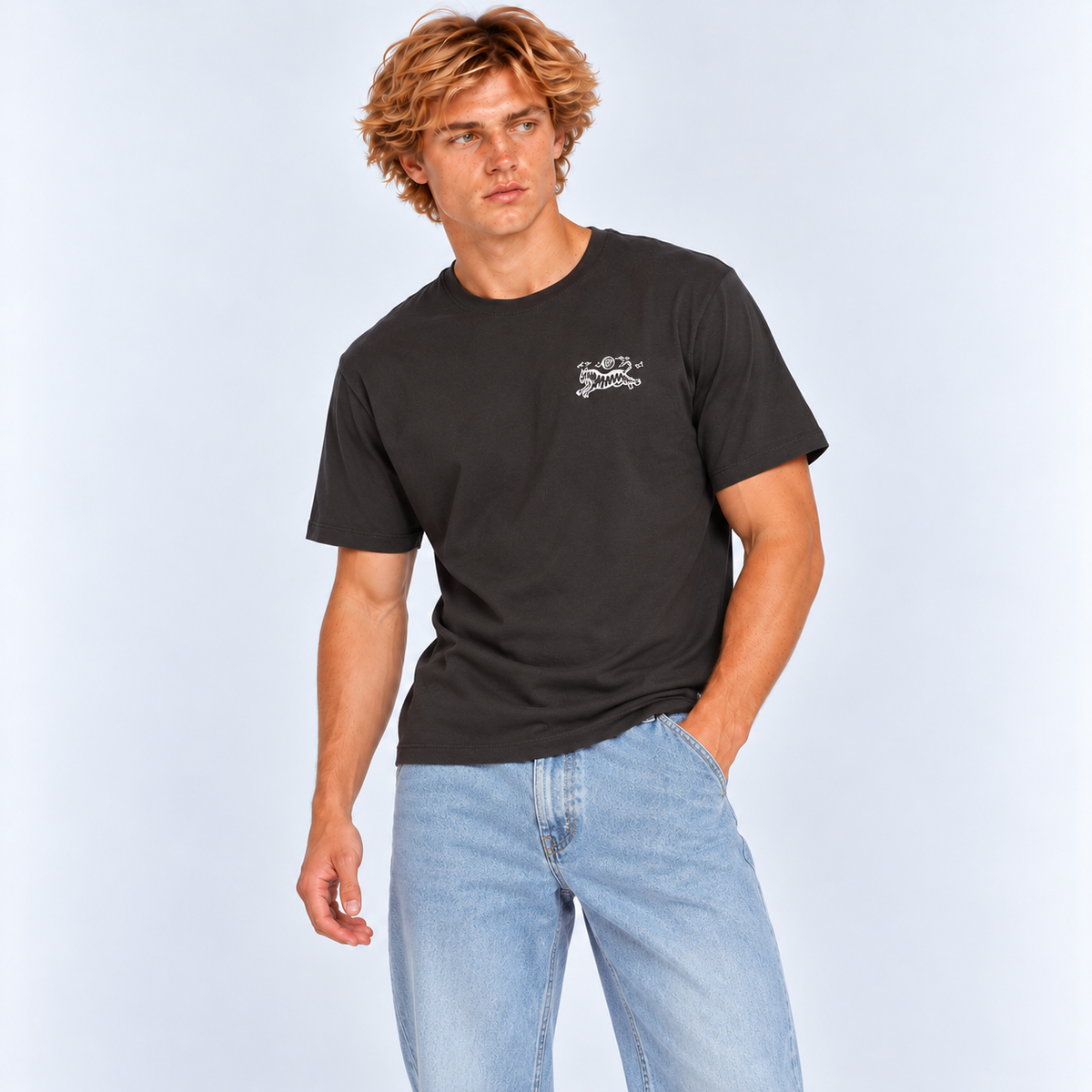 Polera Men IPD Good Luck Faded Black