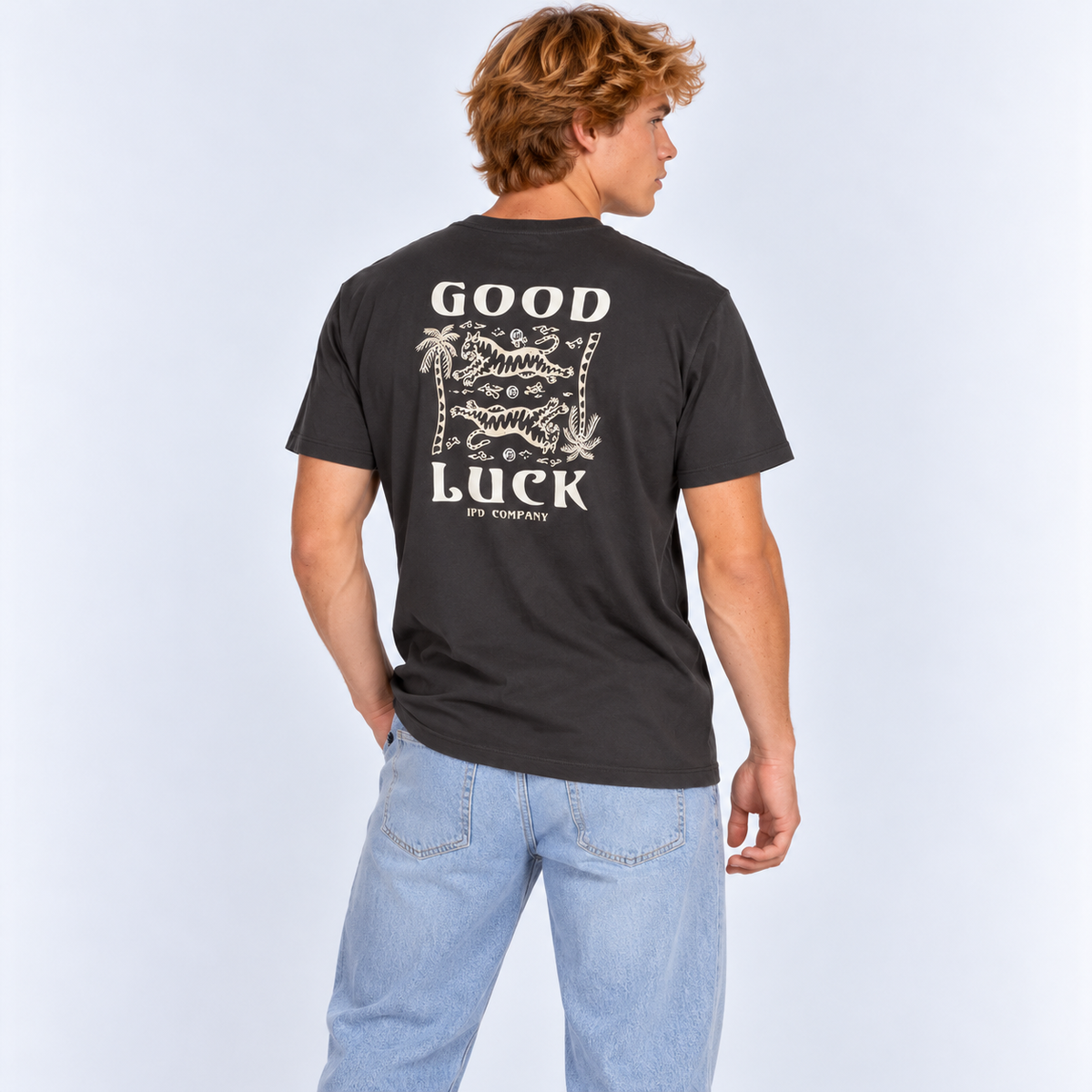 Polera Men IPD Good Luck Faded Black