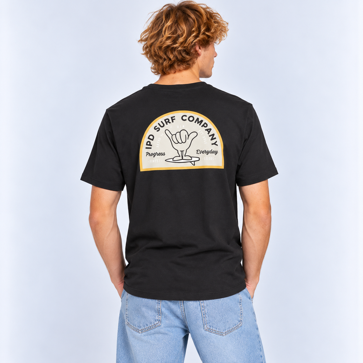 Polera Men IPD Shaka Everyday Faded Black