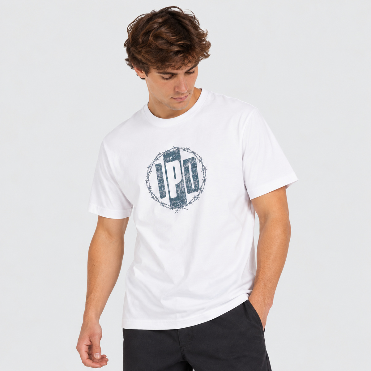 Polera Men IPD Barbs White