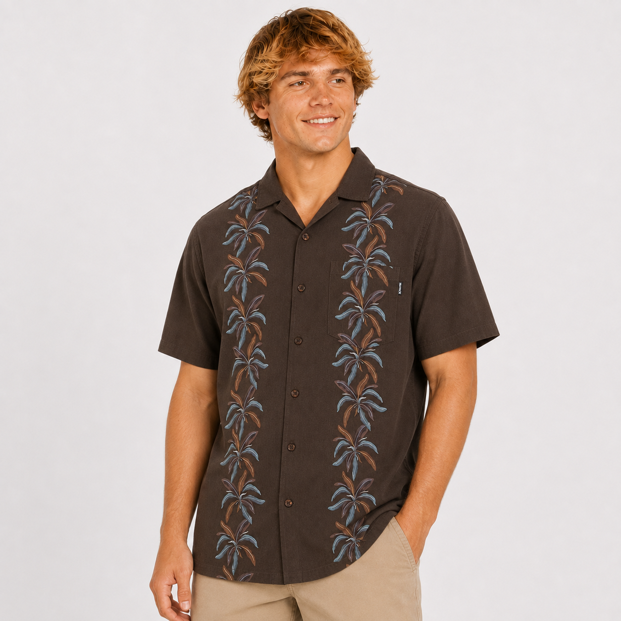 Camisa Rincon Velvet Brown Hurley