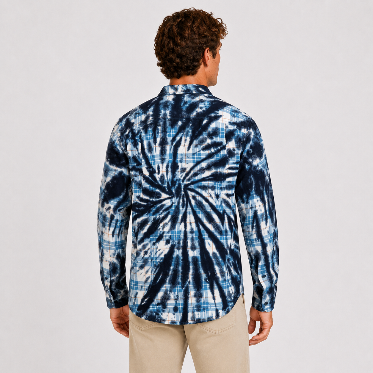 Camisa Portland Tiedye White Blue Black