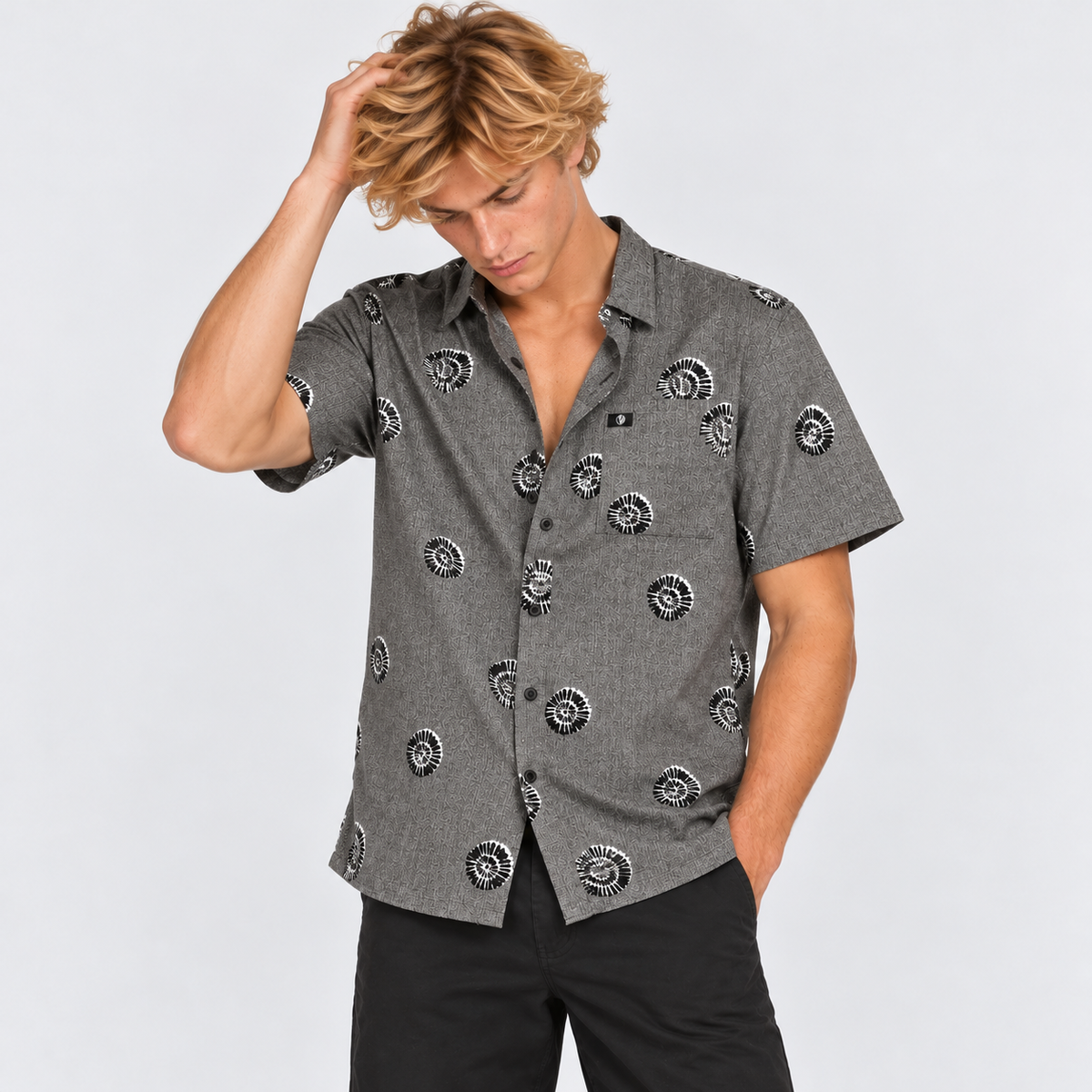 Camisa Men IPD Brainwarp Button Gray