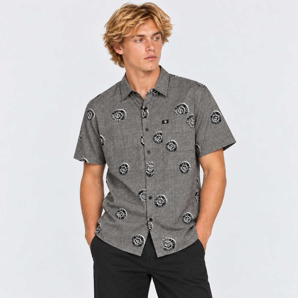 Camisa Men IPD Brainwarp Button Gray