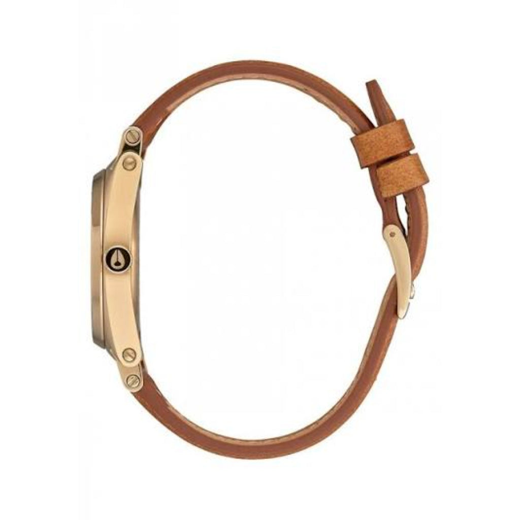 Reloj Nixon Jane Leather Light Gold Turquoise